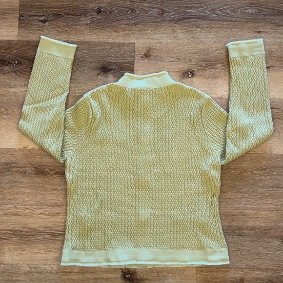 Talbots Sweater Jacket 100% Cotton Sage Green Large - Picture 12 of 12